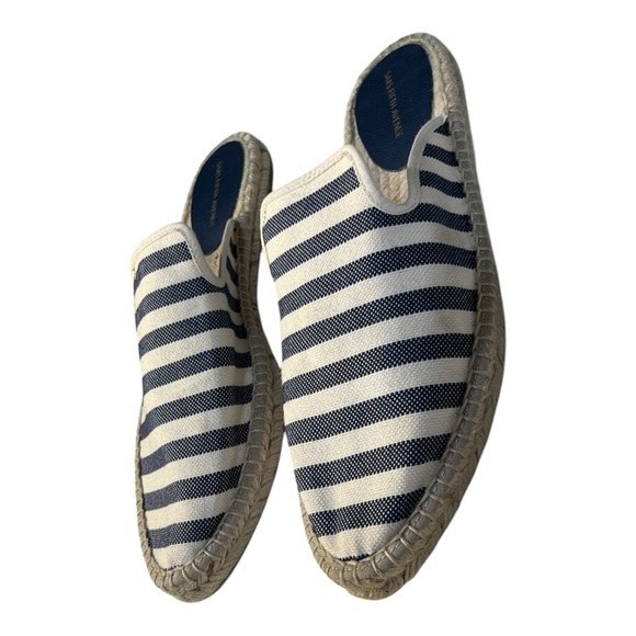 Saks Fifth Avenue Women's Navy and White Striped Espadrilles NWOT SB13 - Picture 2 of 9